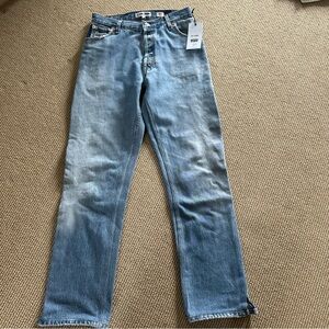 Re/Done Classic Blue Straight Leg Jeans